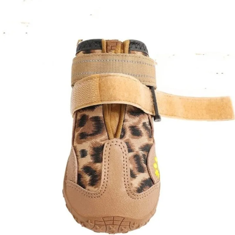 Waterproof Shoes For Dogs With Reflective Strips Rugged Anti-Slip Sole