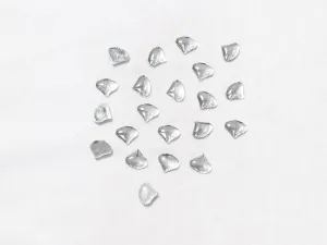 White Transparent Uneven Plastic Stones -12x15 mm
