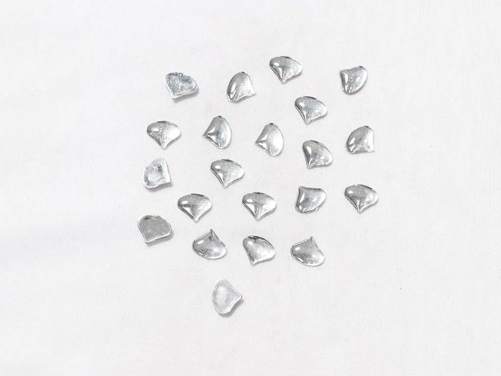 White Transparent Uneven Plastic Stones -12x15 mm