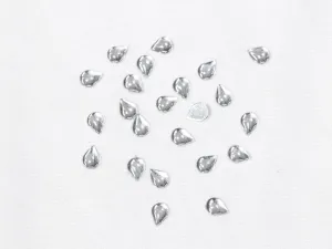 White Transparent Uneven  Plastic Stones - 5x6 mm