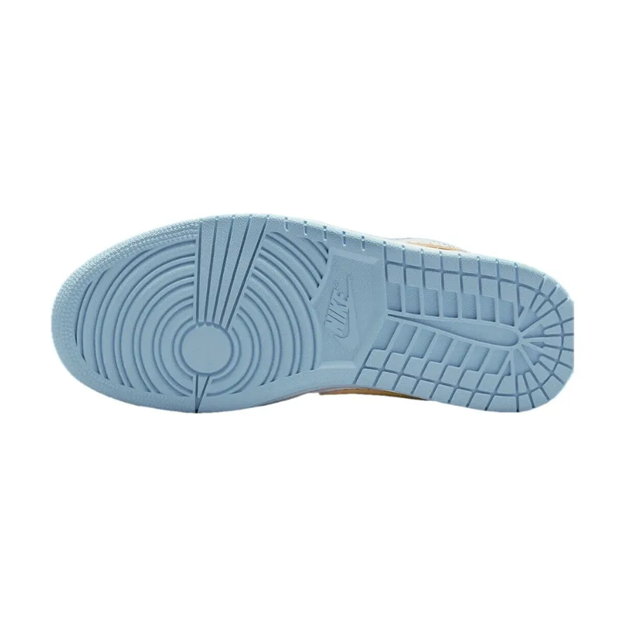 Women's Air Jordan 1 Low SE White Sesame Flash Crimson Psychic Blue