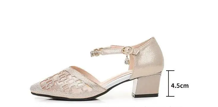 Women's Casual Shoes - Pointed Toe Sandals - Mid Heel - TSS133