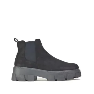 Womens Chelsea Platform Ankle Boots  Black MF