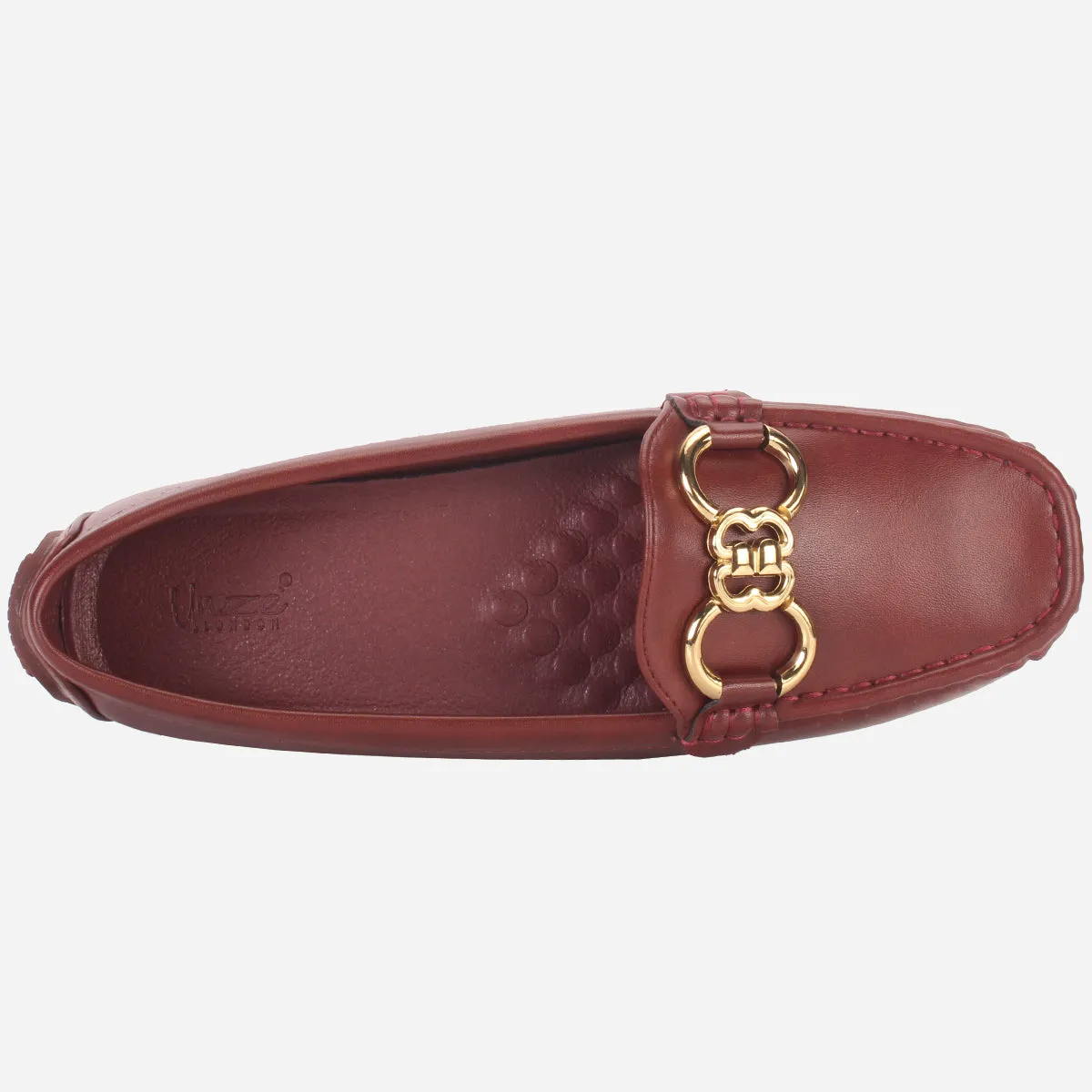 Womens "KITTO" Flat Comfy Slide In Moccasins