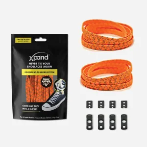 XPand No-Tie Laces (Neon Orange Reflective)